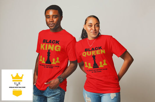 Black King & Black Queen Chess Tee